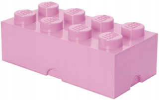 Lego kontajner Klocek 8 Svetlo ružová box