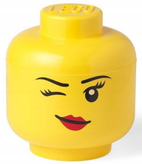 Lego kontajner na bloky hlavy l dievčatko