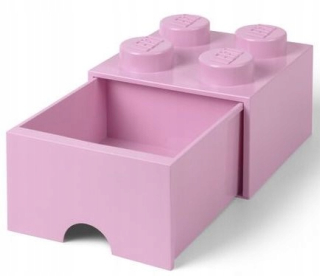 Lego kontajner zásuvka 4 Box jasne ružové