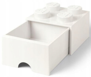 Lego kontajner so zásuvkou Klocek 4 biele škatule
