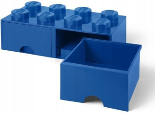Lego kontajner so zásuvkami 2x4 modrá