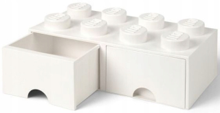 Lego kontajner so zásuvkami Klocek 8 bieleho poľa