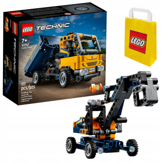 Stavebnica LEGO Technic - LEGO Technic 2 in 1 - Tipper alebo Excavator (42147)