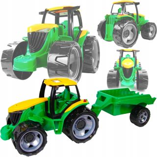 Traktor - Lena Mega Traktor Rider 90 cm 100 kg s prívesom