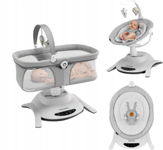 BELLA SET 2v1 Hojdacie kreslo a gondola GREY