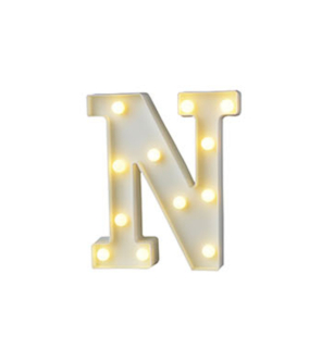 Písmená žiariace gule LED Light málo svetla N