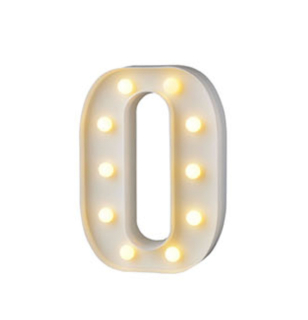 Písmená žiariace gule LED lampa Literka lámp o