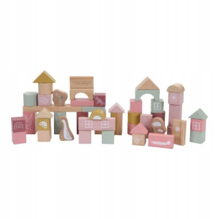 Drevená stavebnica - LITTLE DUTCH Drevené bloky set 50ks box