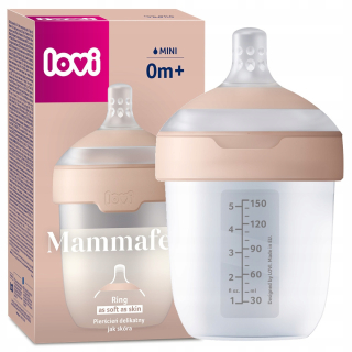 Fľaša na kŕmenie LOVI Mammafeel 150ml s dynamickým cumlíkom 0m+