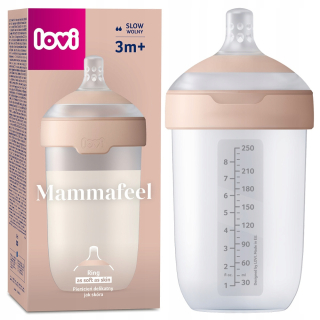 Fľaša na kŕmenie LOVI Mammafeel 250 ml s dynamickým cumlíkom