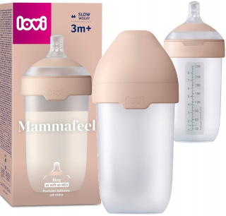 Fľaša na kŕmenie LOVI Mammafeel 250 ml s dynamickým cumlíkom