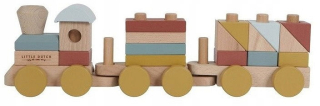 Drevená dráha pre deti - Lttle DUTCH Wooden Train Pure & Nature