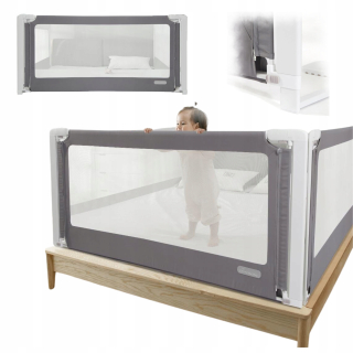 Primabobo zábrana na posteľ BP01_SZ160 Lux 160 cm šedá