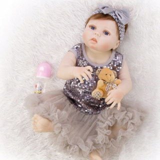 Bábika novorodenec - Doll Doll Dieťatko Reborn 55cm