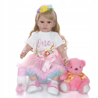 Bábika novorodenec - Doll Doll Dieťatko Reborn 60cm Hair