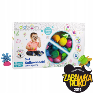 Senzorická hračka - Lalaboom - Kulko -klock sada 36 prvkov 61080