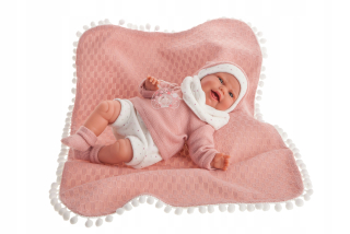 Španielska bábika - Doll Antonio Juan Clara Manta Bolitos Rosa 7047