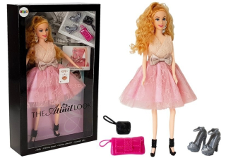 Dráha pre deti, stavebnica - Bábika model veľtrhu-vlasy 28 cm kabelky piny