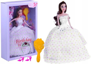 Dráha pre deti, stavebnica - Narodeniny Doll šaty Topánky Crown White Brush