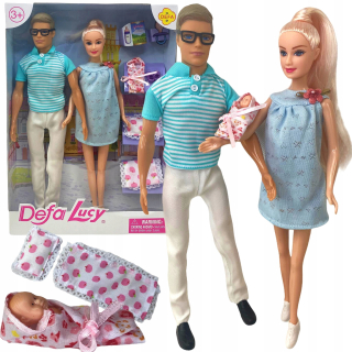 Bábika Barbie - Bábika Barbie tehotná rodina Ken dieťa set