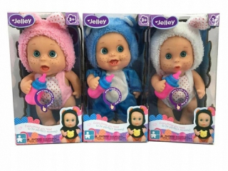 Bábika - Baby doll. Pet. Odev. Zvuky. Bottle