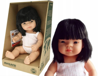 Španielska bábika - Aziatka bábika s vinyl 38 cm Miniland