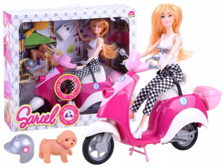 Dráha pre deti, stavebnica - Doll na ružový skúter príslušenstvo ZA2131