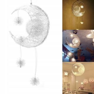 Luster do detskej izby - LED lampa Mesiac s hviezdami pre deti Super Hit