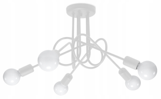 Luster do detskej izby - Detské závesné svietidlo EDISON 5 White LED SOLLUX