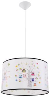 Luster do detskej izby - Závesné svietidlo sova 40 svietidlá pre dieťa LED