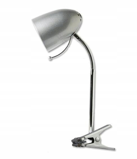 Nočná lampa do detskej izby - Stolná lampa E27 Stolná klip strieborný klip