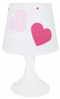 Nočná lampa do detskej izby - Lampa pre deti darčekové ružové koralové srdce 24h