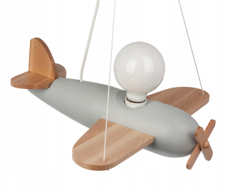 Luster do detskej izby - Detská lampa Lietadlo Clipper - Gray