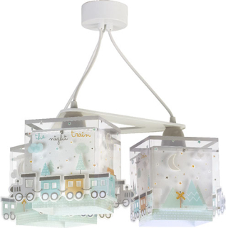 Luster do detskej izby - Stropné svetlo Train Triple 3x60w 63534 vlak