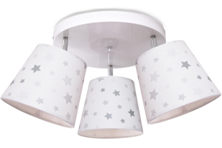 Luster do detskej izby - Stropné / závesné svietidlo Stars - 3 Farby ABAŻURA