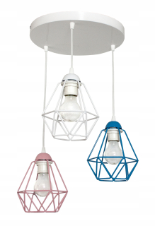 Luster do detskej izby - Diamond Farba závesné svietidlo - Vytvorte si lampu