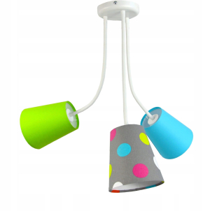 Luster do detskej izby - Flexi závesné svietidlo 3PL Colorful zelená, modrá