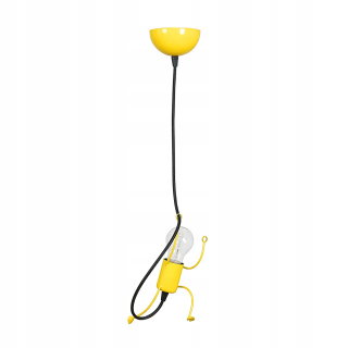 Luster do detskej izby - Závesná lampa Bobi 1 čierna Yellow