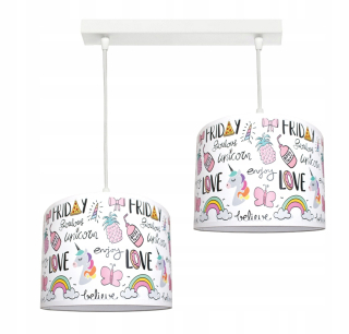 Luster do detskej izby - Unicorn závesná lampa alebo raketa - nastaviteľné