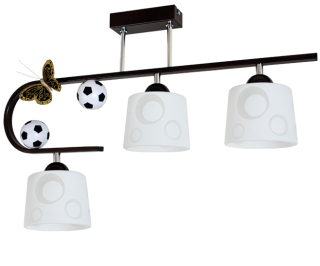Luster do detskej izby - Závesná lampa pre Boy futbalové 3 + zadarmo