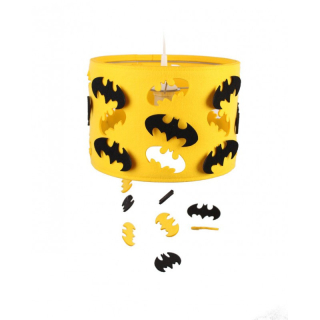Luster do detskej izby - Závesná lampa Batman Yellow Black Felt
