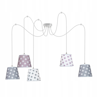 Luster do detskej izby - Závesná lampa pre deti Nastaviteľný pavúk 5PL.
