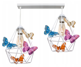Luster do detskej izby - Prívesok pre baby motýľ 2 biele