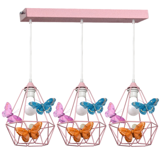 Luster do detskej izby - Závesná lampa pre dievčatko 3 ruže