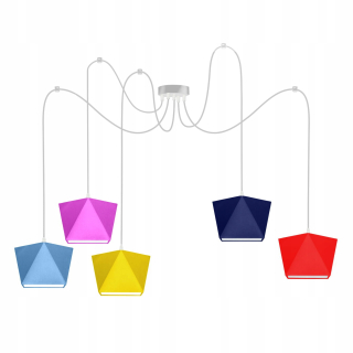 Luster do detskej izby - Závesná lampa Azhazur diamant regulovaný 5PL.