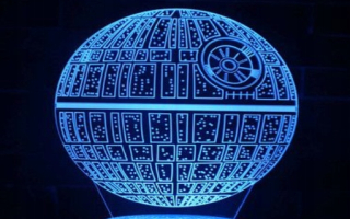 Nočná lampa do detskej izby - 3D LED STAR WARS STAR DEATH WAR