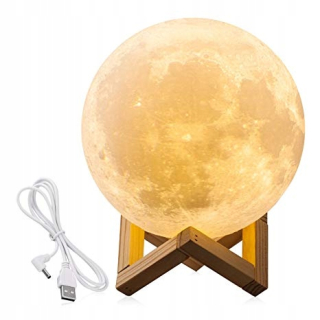 Stolová lampa do detskej izby - Nočné svetlo lampy LED mesiac na stojane