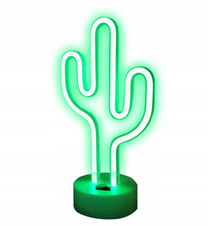 Nočná lampa do detskej izby - LED NEON KAKTUS lampa USB / Batérie pre darček
