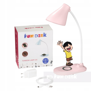 Stolová lampa do detskej izby - LC6 LED Pink svetlo lampy