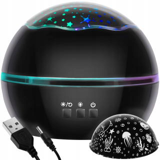 LED projektor nočnej oblohy - Nočná lampa projektora Sky rotujúce hviezdy 2v1